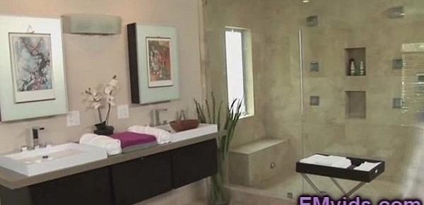  Stunning asian babe Asa Akira hot shower
